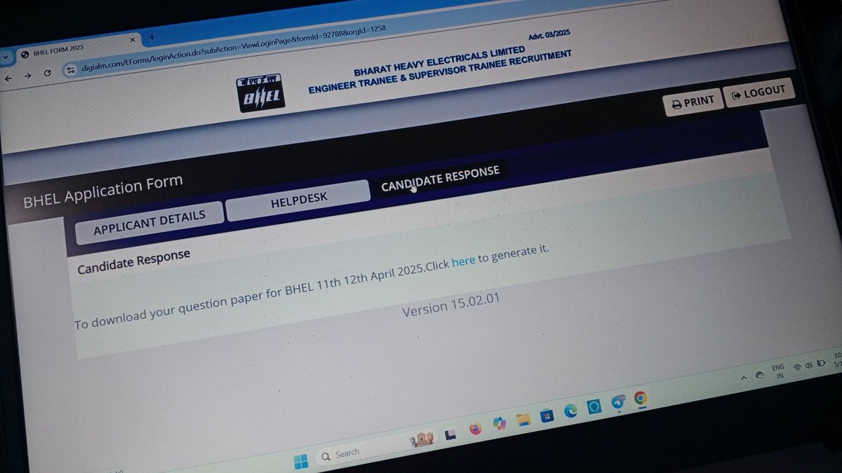 Masterstroke by Bhel ...
They released Answekey of ET &amp; ST and No any Objection Option for Candidates . Corrupt Bhel and Bhel System is playing with Aspirants . <a href="/BHEL_India/">Bharat Heavy Electricals Limited</a>