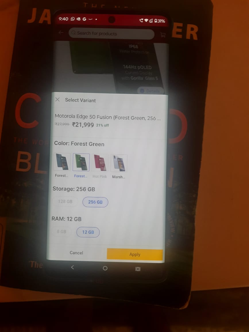 zappedlion's tweet photo. #Flipkart 
What a scam 15 min delivery is. Ordered 12 gb 256 gb moto fusion 50 and got 8 gb 256 moto edge. Mr Shyam from help center refused to entertain the screen shot. On escalation was made to wait 15 mins for senior to come online. Call disconnected. Order 434433373467723200 https://t.co/uzrHc5TSBd