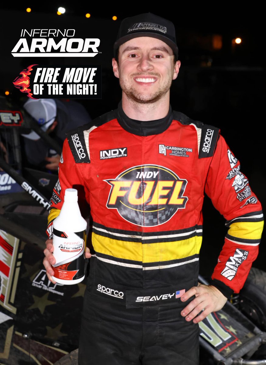 USAC Racing (@usacnation) on Twitter photo It wasn't the most ideal way for <a href="/Logan_Seavey/">Logan Seavey</a> to earn an award tonight at <a href="/BellevilleHB/">Belleville High Banks</a>.
He led the first 19 laps of the midget main before going over the turn 3 cushion.
Restarting 17th, he passed 10 cars to finish 7th.
He gets the <a href="/InfernoArmorUSA/">Inferno Armor</a> Fire Move of the Night. 🔥 It wasn't the most ideal way for <a href="/Logan_Seavey/">Logan Seavey</a> to earn an award tonight at <a href="/BellevilleHB/">Belleville High Banks</a>.
He led the first 19 laps of the midget main before going over the turn 3 cushion.
Restarting 17th, he passed 10 cars to finish 7th.
He gets the <a href="/InfernoArmorUSA/">Inferno Armor</a> Fire Move of the Night. 🔥