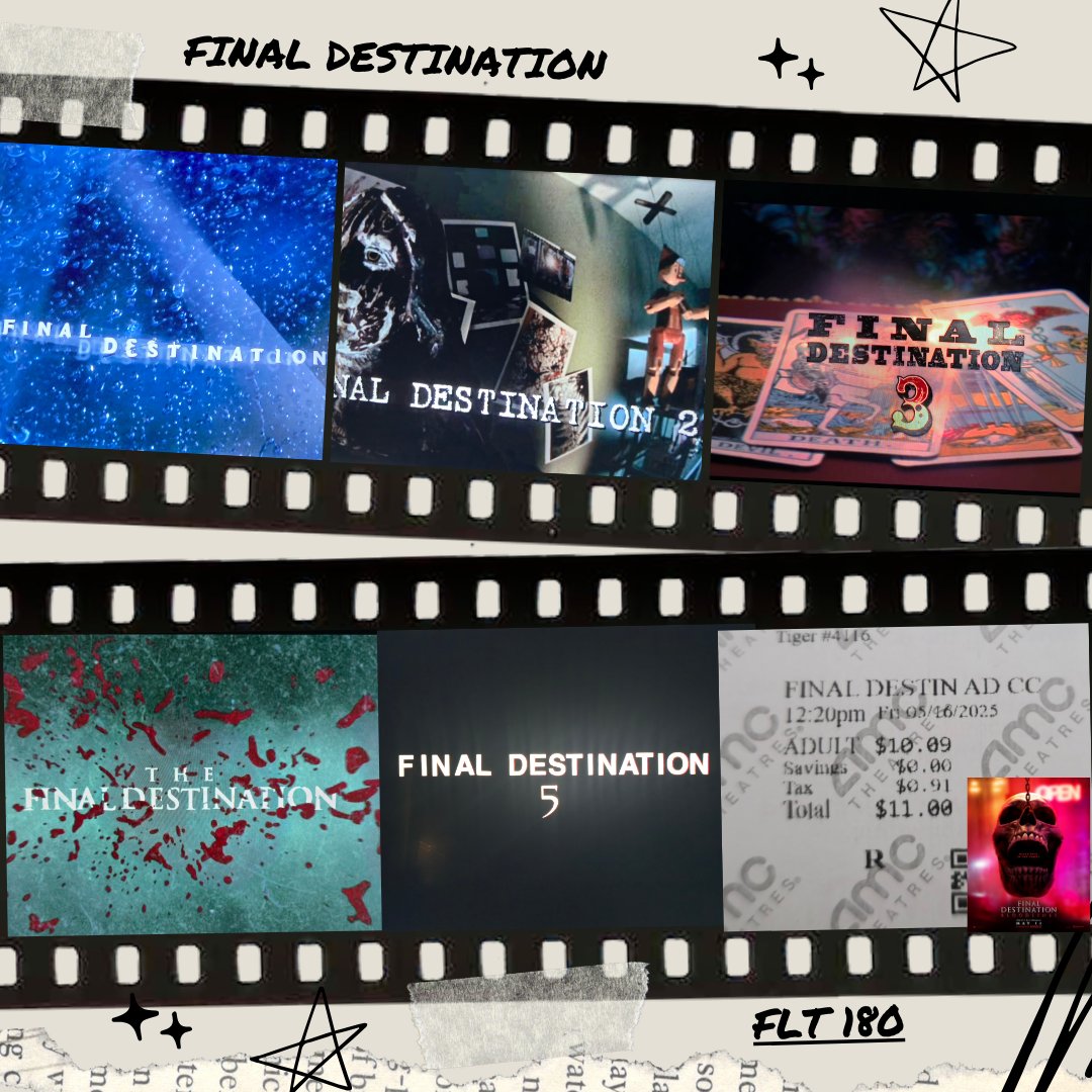 One of my favorite movie franchises ever! I got the pleasure of seeing 'Bloodlines' yesterday and it was slightly different but fantastic. (I had to go back and binge re-watch the first 5 last month just to prepare 😅) <a href="/FDMovie/">Final Destination Bloodlines</a>