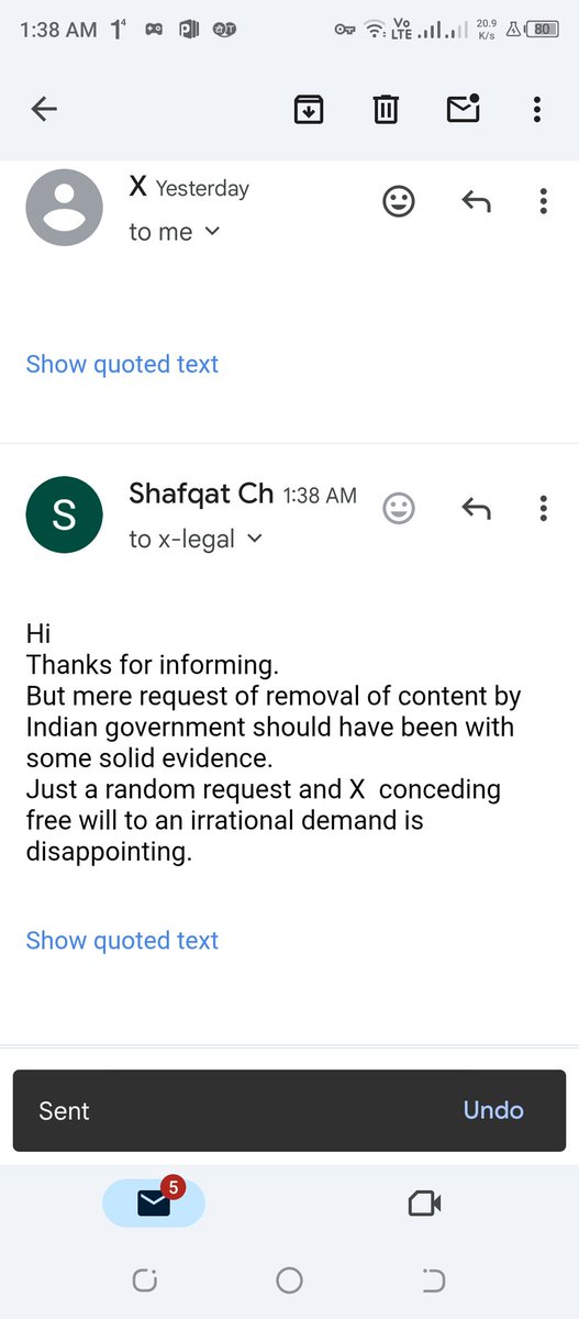 بھارت نے ٹویٹر کو لکھ کر مجھ جیسے معصوم کا اکاؤنٹ کم از کم بھارت کیلئے  ban کروا دیا ہے ۔ حیرت ہے
اسی لئے ٹویٹر سے کہا ہے کہ بھائی پہلے ثبوت تو مانگو ان سے ۔لیکن ٹویٹر کا بزنس مفاد شاید بھارتی مارکیٹ کے ہاتھوں مجبور ہے