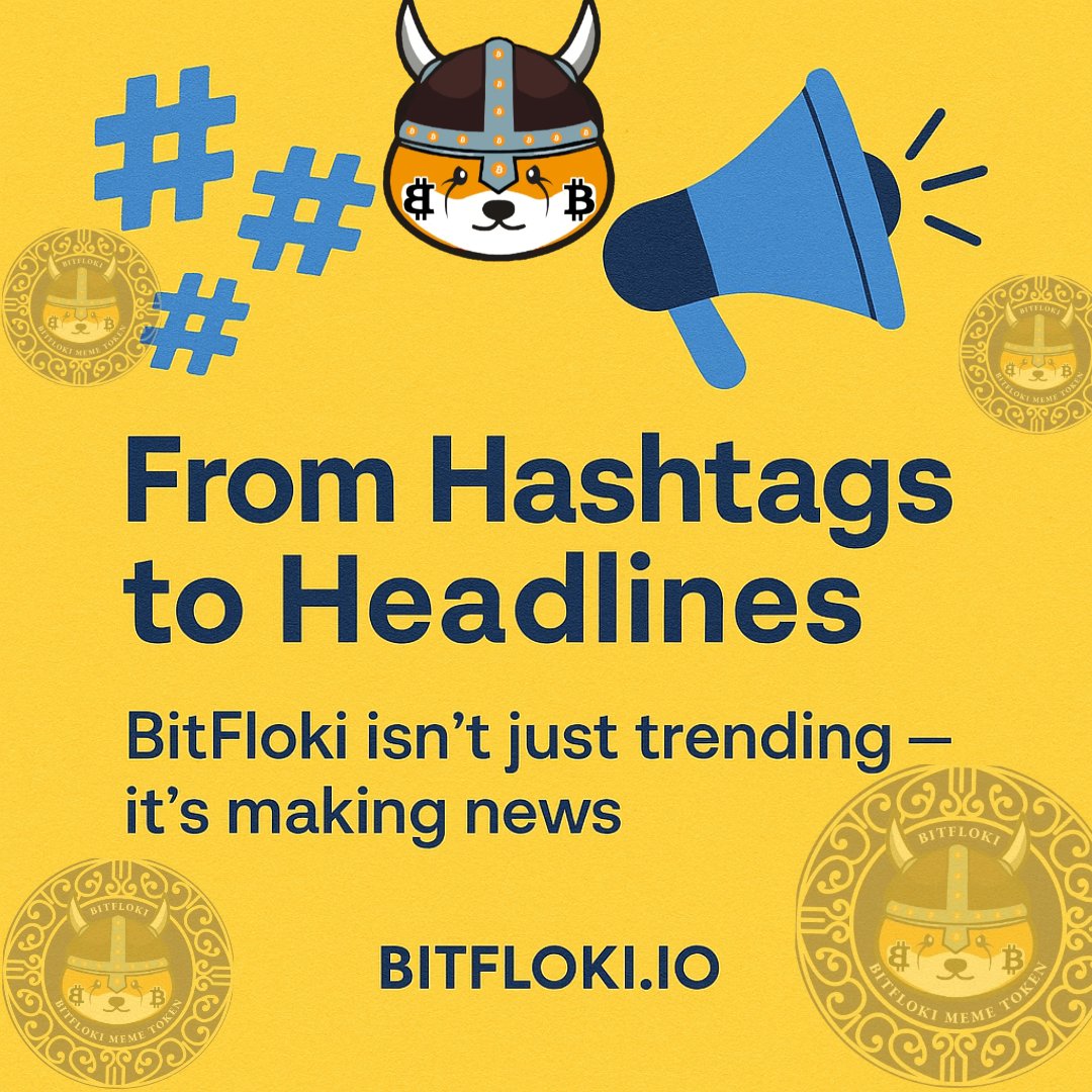 📢 From Hashtags to Headlines 🗞️

📢 BitFloki isn’t just trending — it’s making news.
📰 Featured across top crypto blogs and communities.
🔗 Memes built this movement, headlines confirm it.

#BitFlokiBuzz #CryptoHeadlines #FromViralToVital