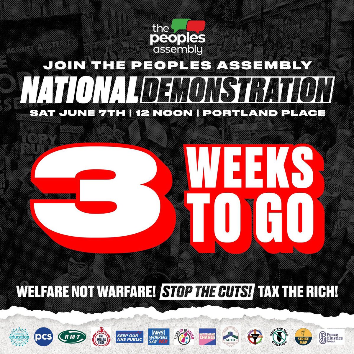 PeoplesAssemblyNE (@peepsassemblene) on Twitter photo 🚨 3 weeks to go!
For Newcastle/Durham coach tkts (£45/£20) email: nepeoplesassembly@gmail.com
#WelfareNotWarfare
#StopTheCuts
#TaxTheRich 🚨 3 weeks to go!
For Newcastle/Durham coach tkts (£45/£20) email: nepeoplesassembly@gmail.com
#WelfareNotWarfare
#StopTheCuts
#TaxTheRich