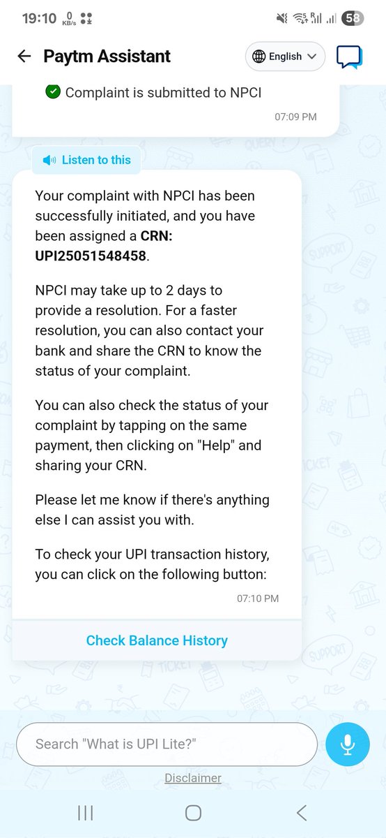 gypsymedico's tweet photo. Paid ₹2,500 via UPI to Paytm Money on 15 May 2025—money debited, vendor didn’t receive it. No real help from support.
NPCI CRN: UPI25051548458
@Paytm @Paytmcare @PaytmMoneyCare #PaytmComplaint https://t.co/fGEaH8Dfwh