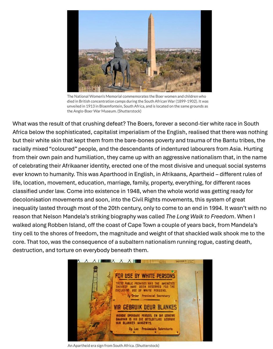 “Having lived and worked in close historical proximity of many toxic nationalisms that started as legitimate struggles against oppression, I feel deeply troubled by my eroding faith in nationalism itself.” Thoughts on the maimed nationalisms of the world: hindustantimes.com/books/the-stor…