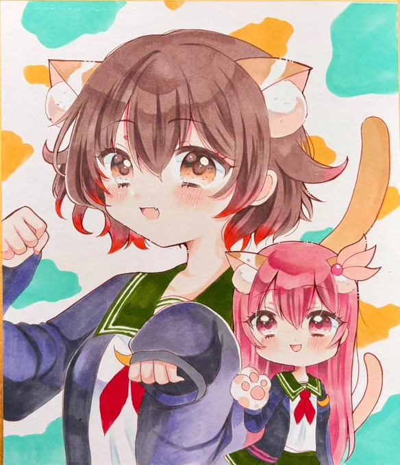 今手元に色紙がないのでわからないんですがピエイトさんが好きな子たちはこの4枚しかいないかもです 大鯨さんはお嫁にいってしまったので もし描いてほしい子たちがいればリクエスト待ってます