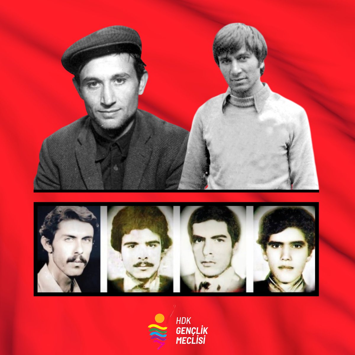 Devrim ve sosyalizm mücadelesinde ölümsüzleşen Mayıs Şehitlerini bıraktıkları miras ışığında anıyoruz.

İbrahim Kaypakkaya, Haki Karer ve Dörtler'in mücadelesi ancak gençliğin devrimci iradesi ile zafere ulaşacaktır.