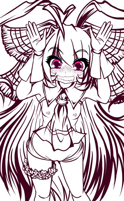 描き直し逆バニーアルムちゃそ線画wip 
#アルムちゃそ #オリキャラは性癖の見本市 