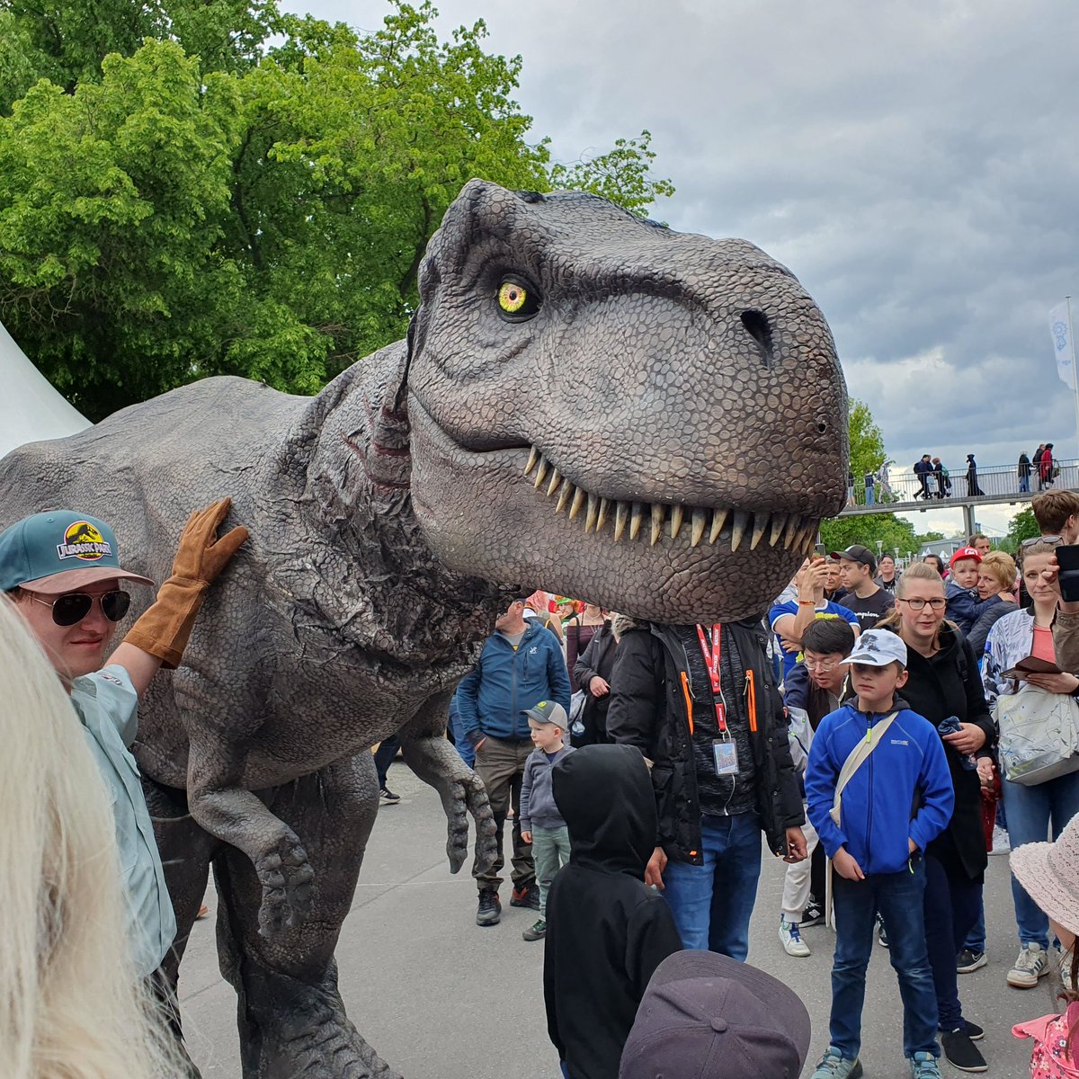 DavidFueleki's tweet image. Grüße vom Comic Park Erfurt.
Letzter Verkaufstag heute.
Kommt noch mal an unseren Delfinium Prints-Stand.
Wir sind fast so drollig wie der T-Rex. Nur nicht so cool.