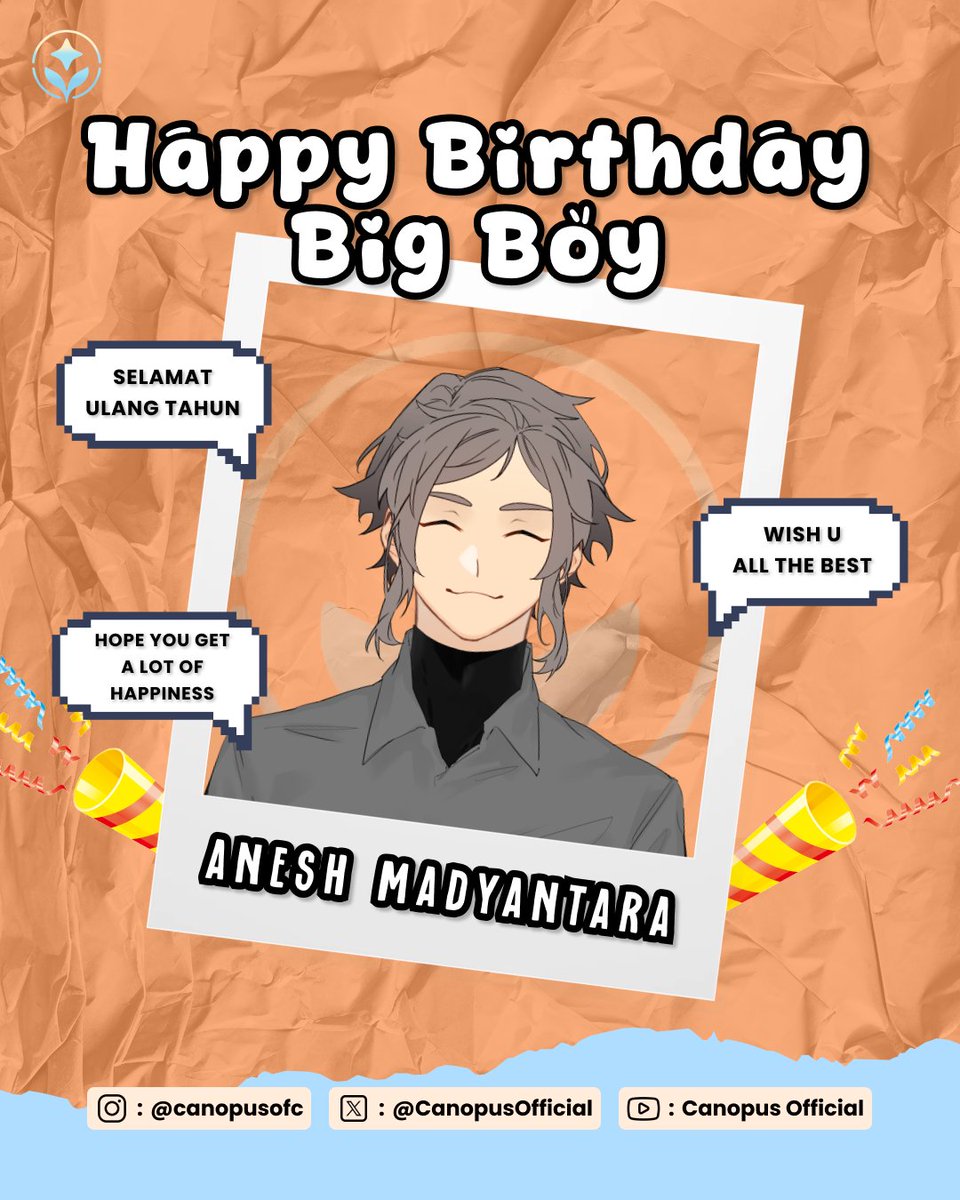 Selamat Ulang Tahun Anesh Madyantara <a href="/AneshMadyantara/">Anesh Madyantara 🌌💜</a> 🎉🎉🎉
Si alien dari alam semesta lain ini umurnya akhirnya nambah setelah ga nambah lagi selama 5 tahun ehek