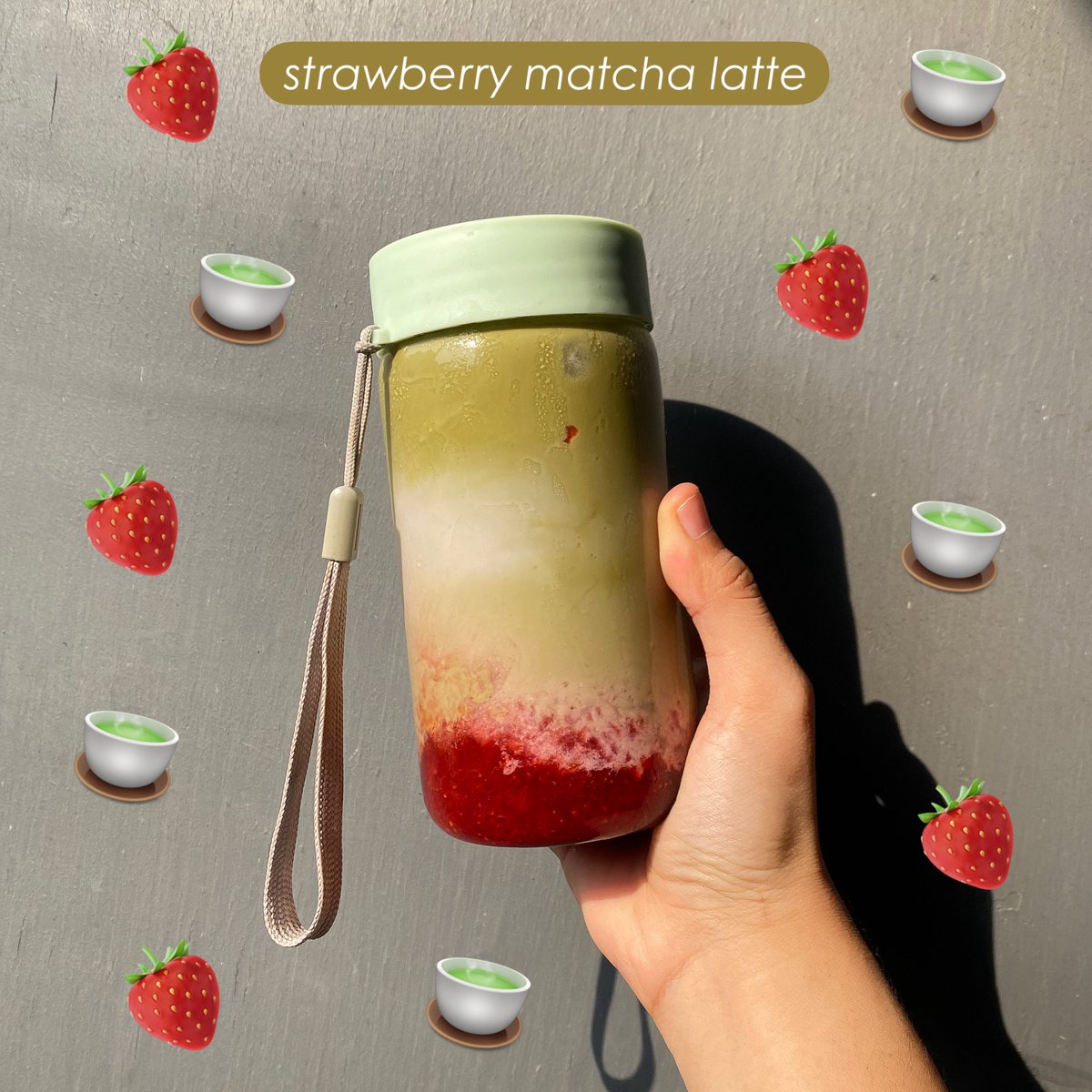 ☆ミ strawberry matcha latte 🍵🍓

saatnya matcha yg tampil wkwk perpaduan strawberry sauce, susu &amp; matcha liquid. duh, enak bgt sih...?!? 😭

🍓bahan strawberry sauce;
150gr strawberry yg sudah dicuci bersih
50ml air
4 sdm gula pasir
🍵bahan liquid matcha;
2-4gr bubuk pure