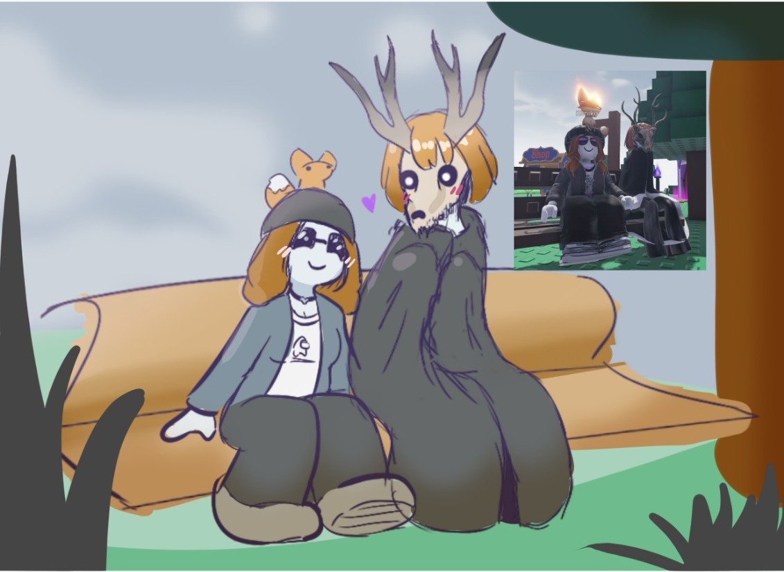 my girlfriend and me in roblox