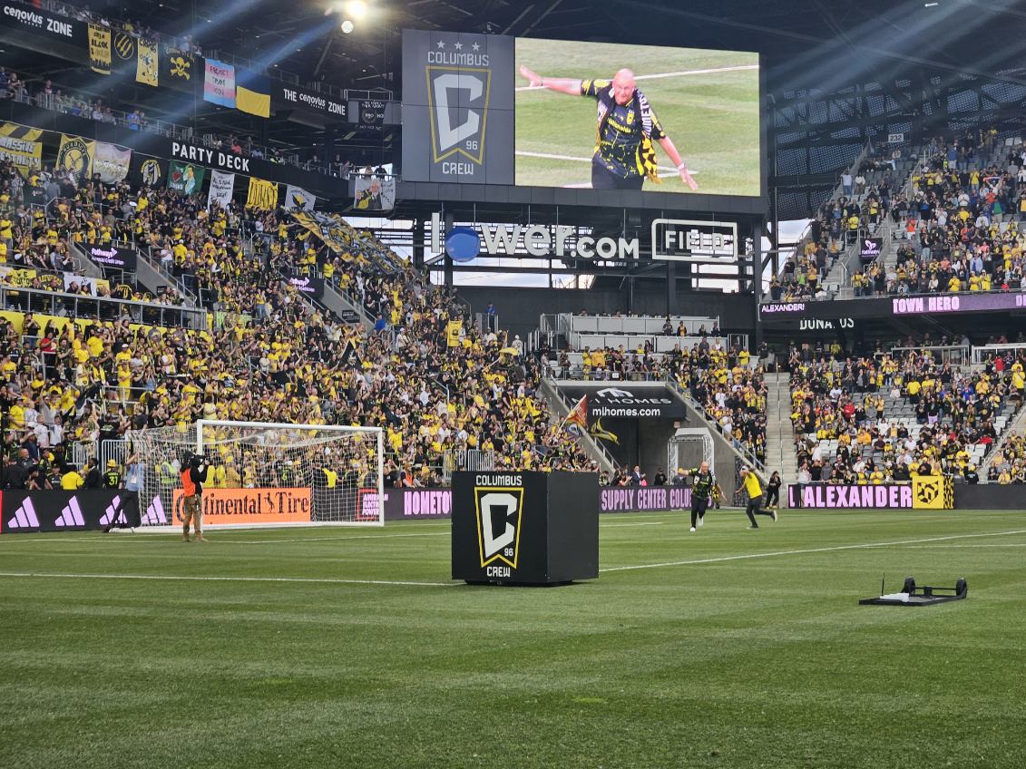 EsportsProducer's tweet photo. I had a pretty Epic day! I was honored as the @AEPOhio  #HometownHero tonight for the Hell is Real match between The @ColumbusCrew  and @fccincinnati . What an amazing experience and to have so many of my family and friends present, was the biggest honor of all!! #SemperFi https://t.co/jGLVvzueNd