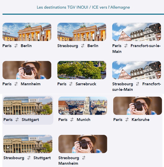 L'Allemagne ? J'y vais ... et vous ? 📢Savez qu'il y a 26 liaisons quotidiennes par train 🚝entre la France et l'Allemagne ? Paris-Berlin existe enfin en train direct 1 x par jour avec un départ à 9h55.
sncf-connect.com/db-sncf-cooper…
 #ParisBerlin #TourismeAllemagne #DécouverteAllemagne