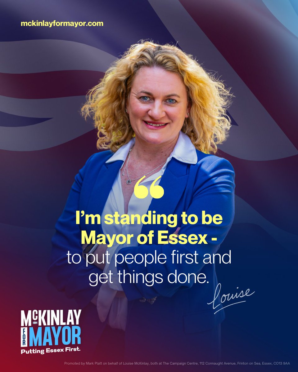 Common sense. Real action. Practical change that matters to Essex communities.

I’ve got the experience and energy to lead Essex’s next chapter.

Back my campaign 👉 mckinlayformayor.com