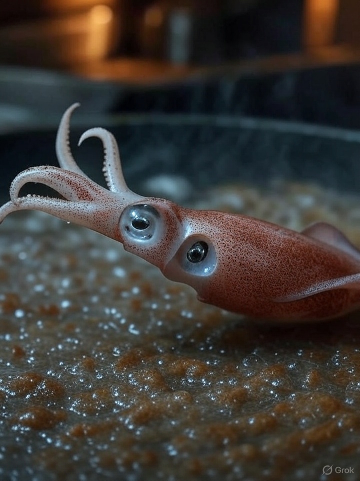 Can a squid survive being cooked, revive in your stomach, and strangle your heart?