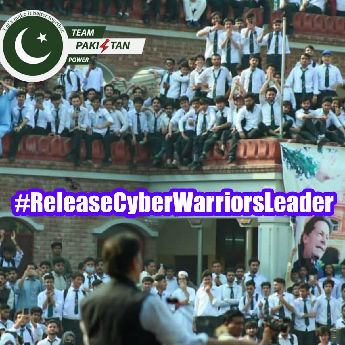 سائبر وارئیرز نے صرف سچ کا پرچم بلند کیا۔
جھوٹے پروپیگنڈے کے مقابلے میں حق کا دفاع کیا۔
آج _____ میں اور پاکستانی مطالبہ کرتے ہیں کہ ہمارے لیڈر عمران خان کو رہا کیا جائے .!!!!!
<a href="/Amir_Rockx/">Amir Shahzad joyia</a>
#ReleaseCyberWarriorsLeader 
<a href="/TeamPakPower/">Team Pakistan Power</a>