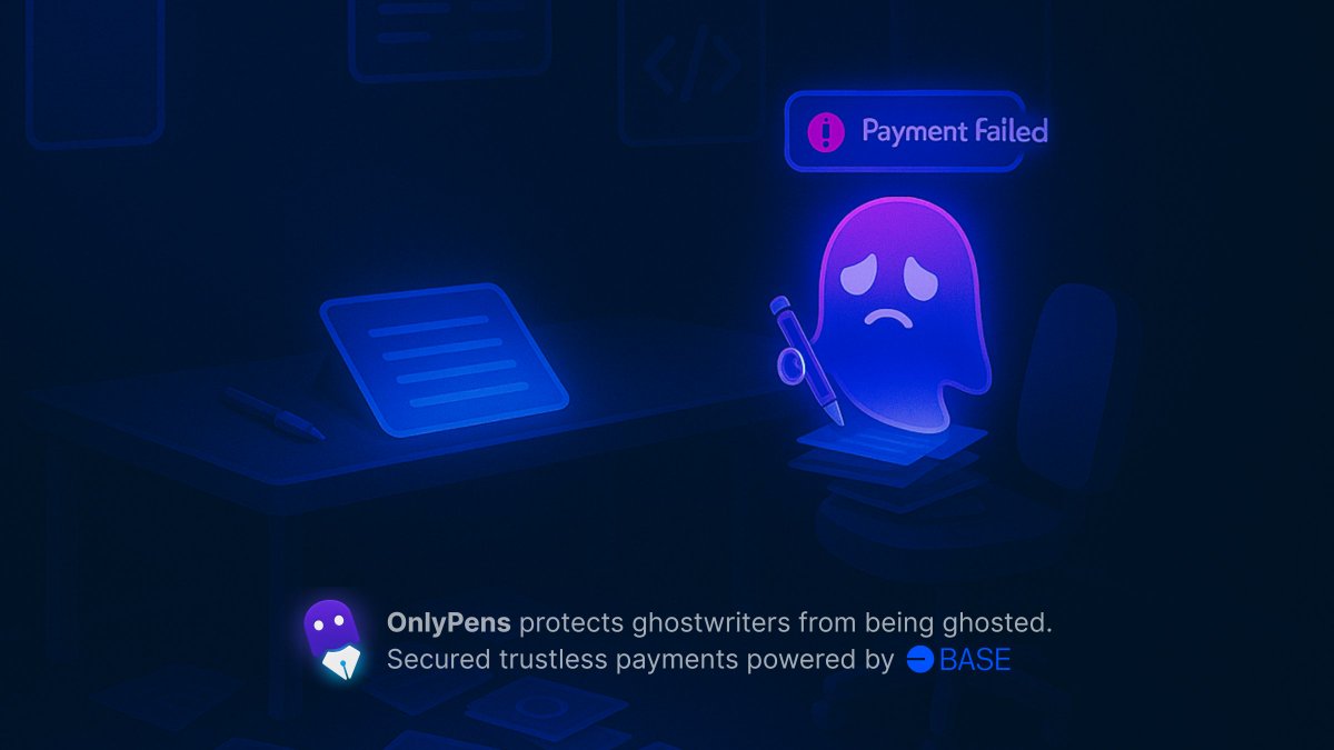 The client loved the draft... then disappeared.

At OnlyPens:
☑️Writers get matched before the gig
☑️Aligned on tone and style
☑️Paid automatically on delivery

Fair. Fast. Onchain. On <a href="/base/">Base</a>.