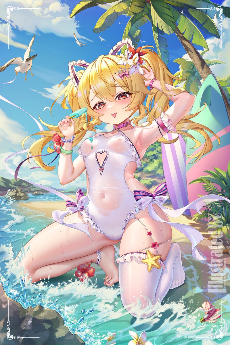 yuexiaoe's tweet photo. 吃根冰棒 清凉一夏 （重置版 有差分） | 月巴小鹅 #pixiv https://t.co/BWe90xbSQL https://t.co/W6s0uEyujJ