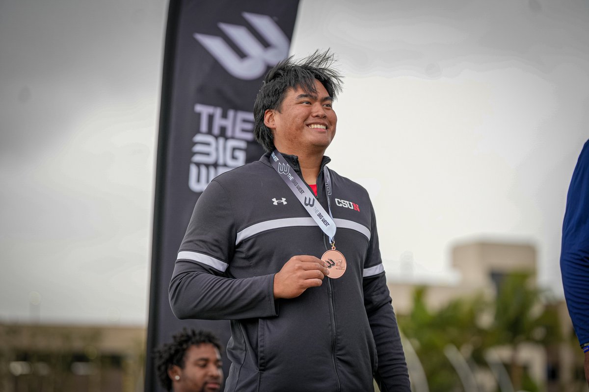CSUN Track & Field & Cross Country (@csuntfxc) on Twitter photo A career performance for Elijah.
Elijah Ignacio reaches the podium for the first time at the <a href="/BigWestSports/">The Big West</a> Championships! He would finish 3rd in the discus with a toss of 55.08m (180-8). A personal best and the 8th best in school history.
#GoMatadors A career performance for Elijah.
Elijah Ignacio reaches the podium for the first time at the <a href="/BigWestSports/">The Big West</a> Championships! He would finish 3rd in the discus with a toss of 55.08m (180-8). A personal best and the 8th best in school history.
#GoMatadors