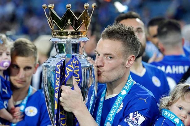 JasonBourne1986's tweet photo. And today…. 

We say goodbye to Jamie Vardy. 

Yes, it’s a distraction from the “shit show” of a season but there’s no doubt he deserves the mother of all send offs. 

Thankyou for helping give us our greatest-ever moments. 

The legend. 
The icon. 
The superstar. 
The GOAT 🐐 https://t.co/SccZSDdZTE