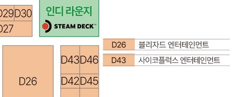 작년에 B2B&amp;B2C존으로 규모를 줄여 나갔다가 올해는 다시 B2C존 단독전시로 돌아왔습니다.

부스번호 D43, 스팀덱 인디 라운지 옆, 블리자드 엔터테인먼트 부스 맞은편입니다.🤯 혹시 이번 플레이엑스포 오시는 분들은 저희 부스도 한번 찾아주세요!
