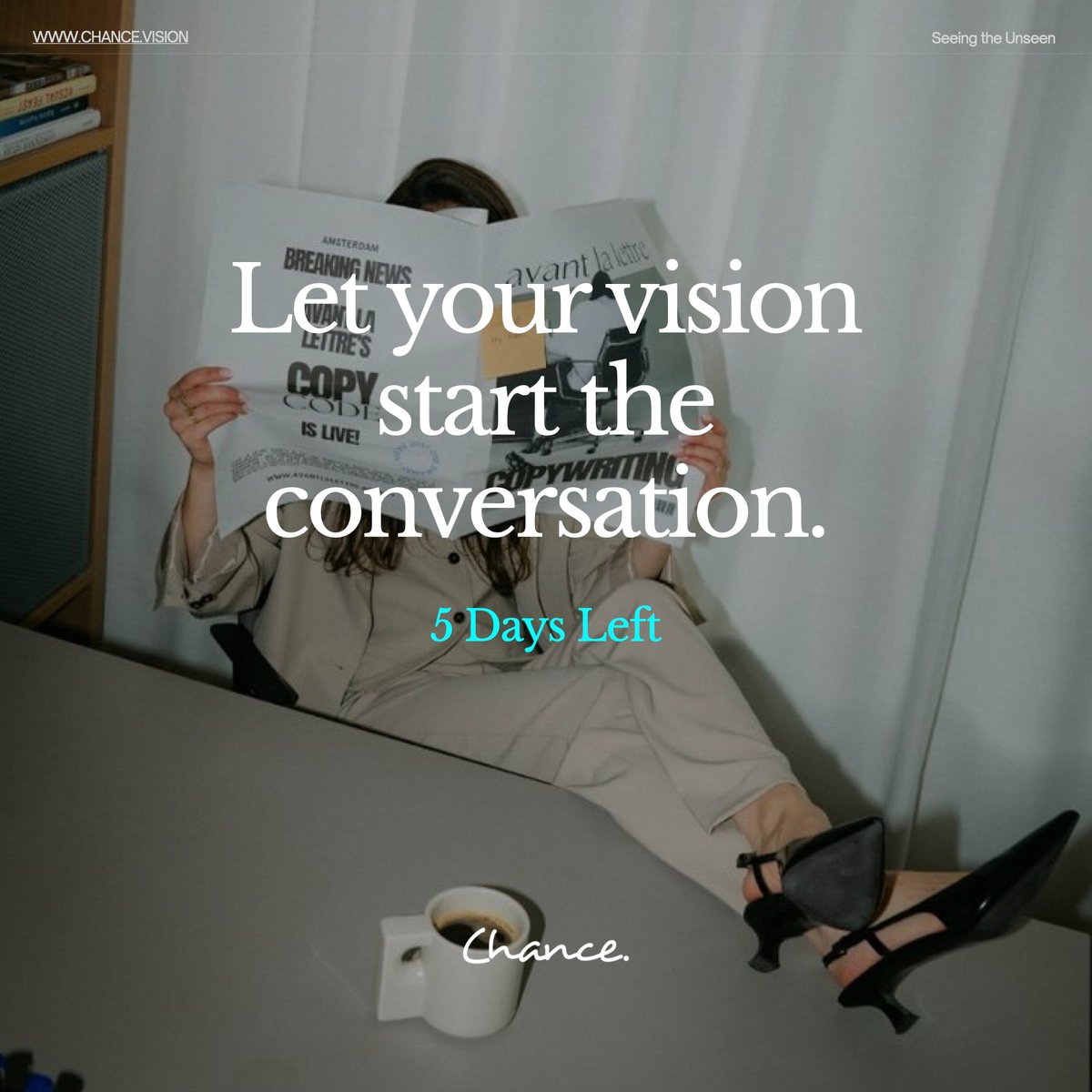 Chance_vision's tweet image. 📅 Product Hunt Launch – 5 Days to Go
🧠 Visual Reasoning is coming - our most important feature yet.
Not just results — but how Chance sees the unseen.
Explainable, step-by-step visual logic.
📲 Notify us now:
producthunt.com/products/ai-vi…
#ChanceAI #VisualReasoning #takeachance