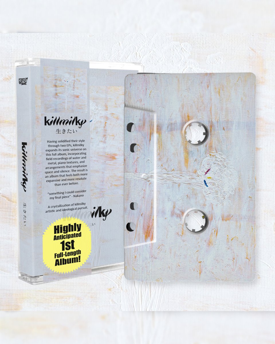 Only a few copies left! Super limited collector edition with high quality full-printed cassette and obi, including 13 tracks by Tokyo Shoegazer Killmilky first full-length album '生きたい' worldwide pre-order available here: gerpfastkolektif.bandcamp.com/album/--15