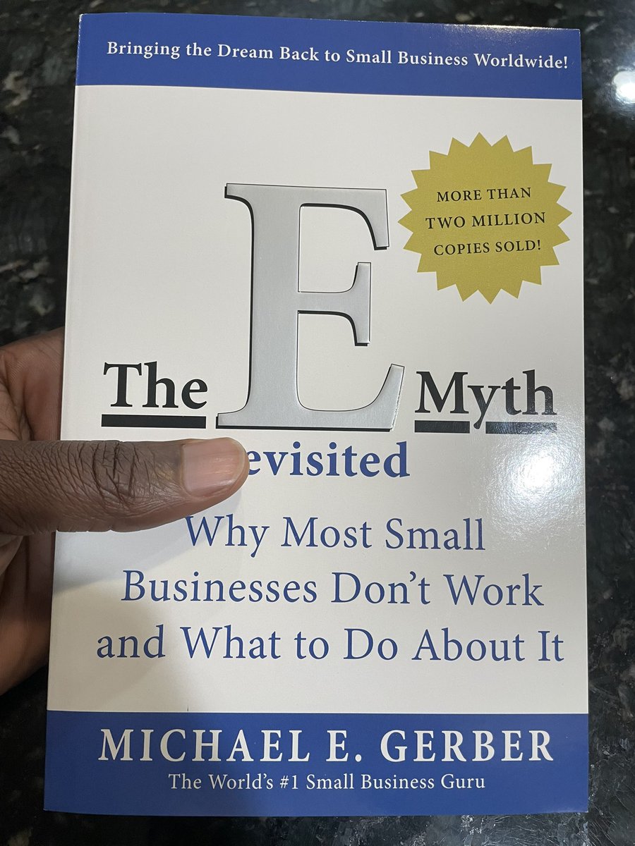 AskMichaelTaiwo's tweet photo. Started this book about 24 hrs ago and couldn’t put it down till I finished it. 

I have it all underlined and marked up. 

270 pages of wisdom. 

I felt like Michael Gerber, the author, has seen what Michael Taiwo, the student, was going through and decided to write a book to show him the way. 

The bottom line of the book is this: 

As you work in your business, start working on it as well. Eventually, you will have a proprietary system that turns your business into a little money machine that works without your intervention. 

So much makes sense to me now.

If you’re a business owner or thinking of owning one, I highly recommend this 30-yr old book. 

Thanks to @gkbalogs for recommending it.