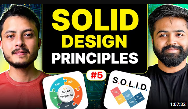 SanjanaGar36799's tweet photo. 🚀 Day 5 – #8WeeksLLDChallenge
Wrapped up Lecture 5 with Coder Army !
✅ Week 1 done – diving deep into SOLID (Part 1):
🔹 SRP
🔹 OCP
🔹 LSP
ISP & DIP up next !
Highly recommend @adityatandon_ & @rohit_negi9 Sir 💡
#SystemDesign #LLD #HLD #CleanCode #Tech #SOLIDPrinciples https://t.co/cKVg1HE0MX