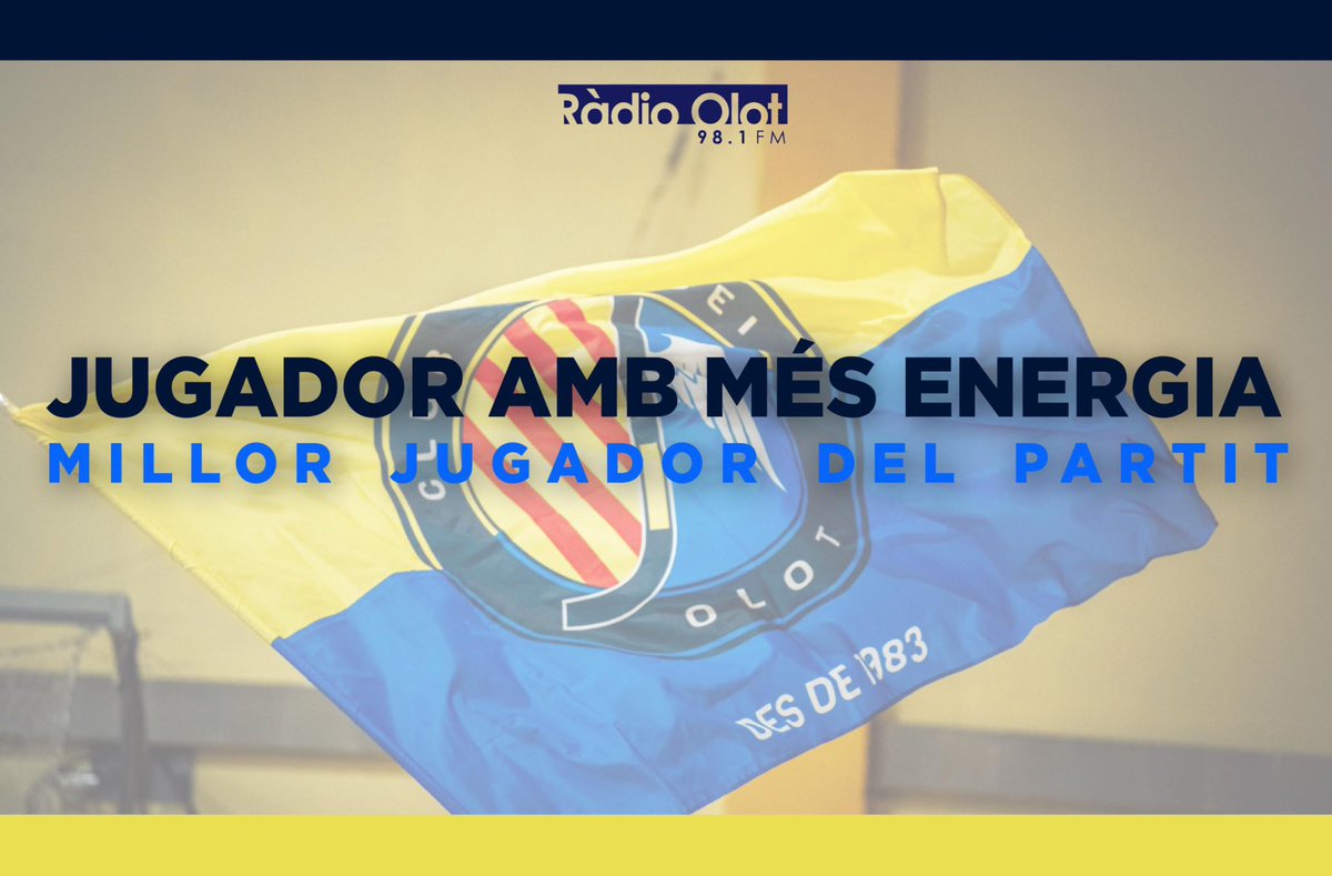 Ràdio Olot Esports (@radiolotesports) on Twitter photo ⚡️ Jugador amb més energia del <a href="/ClubPAlcobendas/">Club Patín Alcobendas</a> 4-5 <a href="/hoqueiolot/">Club Hoquei Olot</a>
👤 Marc Prat (<a href="/Pratto43/">Marc Prat i Blanch</a>): 2 gols i 2 assistències
#OkPlata #HoqueiOlot ⚡️ Jugador amb més energia del <a href="/ClubPAlcobendas/">Club Patín Alcobendas</a> 4-5 <a href="/hoqueiolot/">Club Hoquei Olot</a>
👤 Marc Prat (<a href="/Pratto43/">Marc Prat i Blanch</a>): 2 gols i 2 assistències
#OkPlata #HoqueiOlot