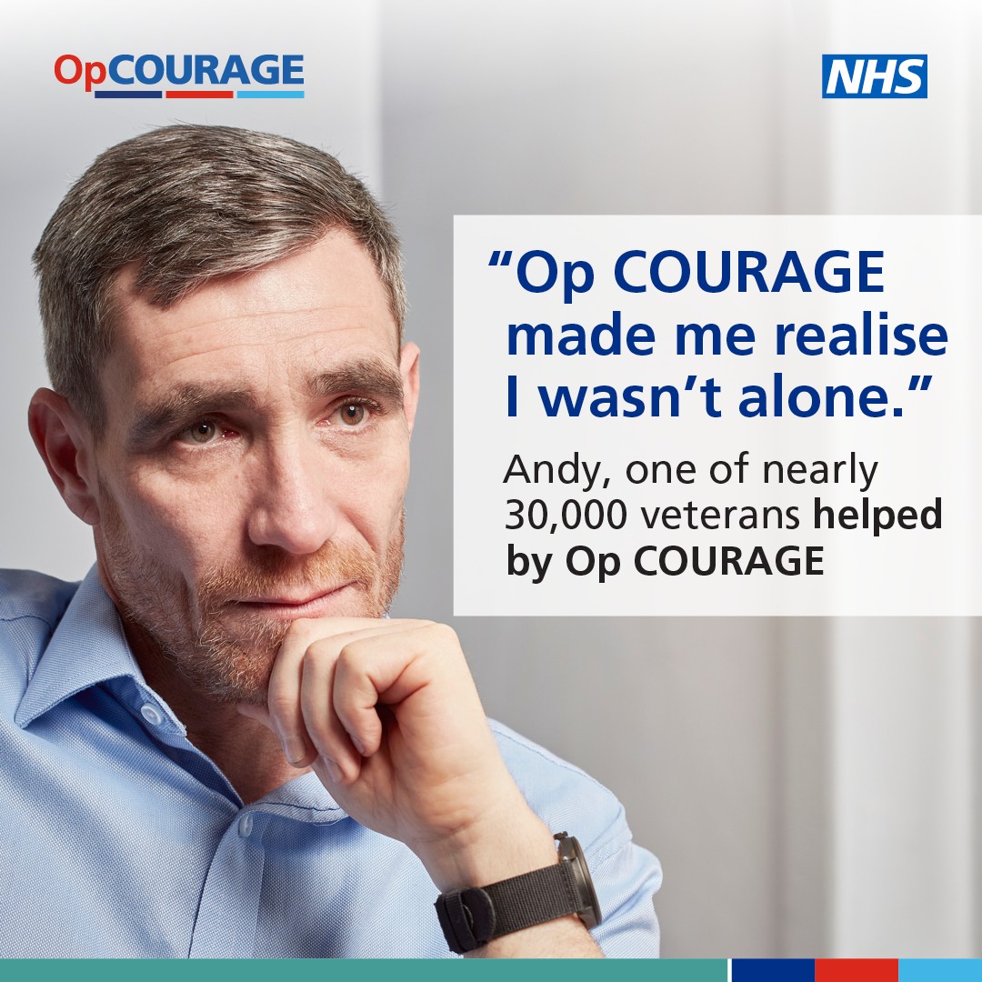 If you’re finding life difficult after leaving the Armed Forces and struggling with your mental health, #OpCOURAGE is here to help. It doesn’t matter how long you served for or when you left. Available across England. Visit nhs.uk/opcourage #MentalHealthAwarenessWeek