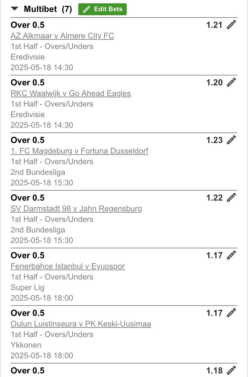 BW1980D3B
GOALS OVER 0.5 (1st Half) ✅ 
3.52 ODDS 📮⚫️

#BETWAY