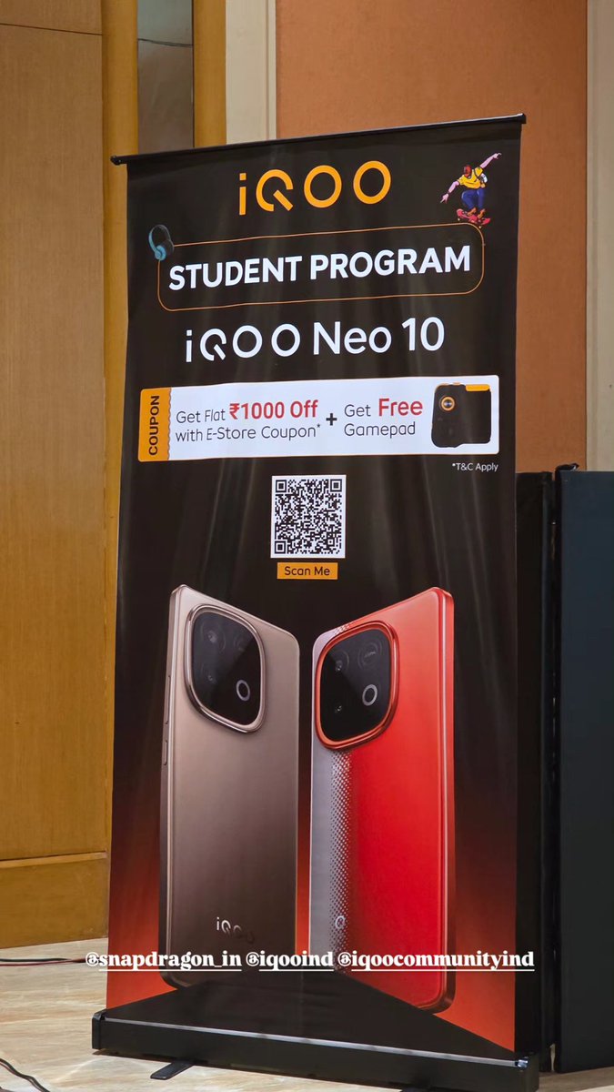 #iQOONeo10 Student Program 😉

<a href="/Snapdragon_IN/">Snapdragon India</a> <a href="/IqooInd/">iQOO India</a> <a href="/nipunmarya/">Nipun Marya</a>