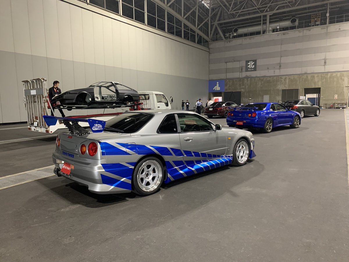 GTNET_sns's tweet image. 本日5月18日　ポートメッセなごやで開催のSHOW BIZ CAR EXPO 2025！GTNETはR34スカイラインGT-Rを2台展示しています！