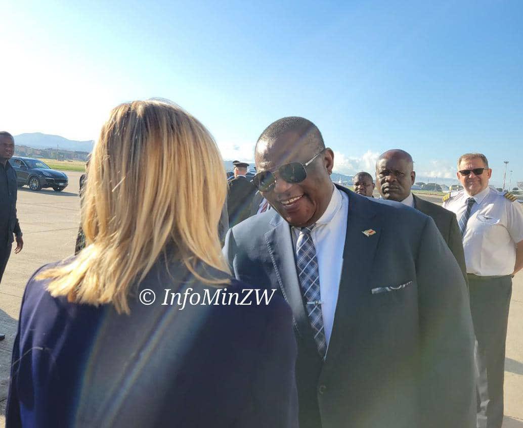 nickmangwana's tweet photo. Vice President Gen. (Retd) Dr. C.G.D.N Chiwenga is representing President Dr. Emmerson Dambudzo Mnangagwa at the inauguration of Pope Leo XIV in Rome, Italy. He's accompanied by his wife, Col. Miniyothabo Chiwenga, and Minister of Foreign Affairs and International Trade Professor Amon Murwira. The ceremony is taking place at St. Peter's Square, with an estimated 250,000 people in attendance.