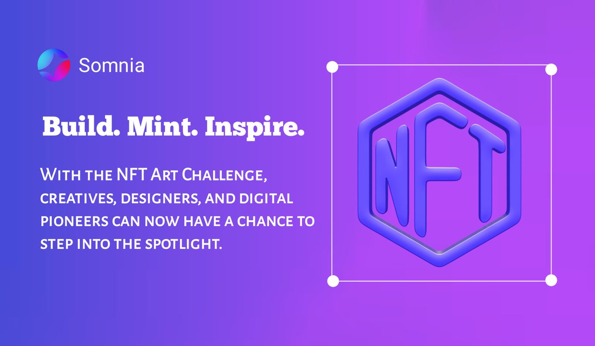 Starlzgirl's tweet photo. NFT Mania: Build. Mint. Inspire.

Shut your eyes!!

Stay calm!!

Now, imagine if you had a magic wand that could, in just a moment, help you leave an indelible mark in the metaverse through an NFT you built.

Oh yes!! I meant that literally.

……… Guess what? @Somnia_Network 👇 https://t.co/GLnXad1oSb