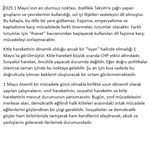 ErturulBilir's tweet photo. "1 Mayıs önemli bir mücadele günü olmakla birlikte uzun dönemli olarak yapılan çalışmaların, sınıf hareketinin, sosyalist hareketin ve kitle hareketinin mevcut durumunun yansımasıdır." https://t.co/qRW4zLeNlz