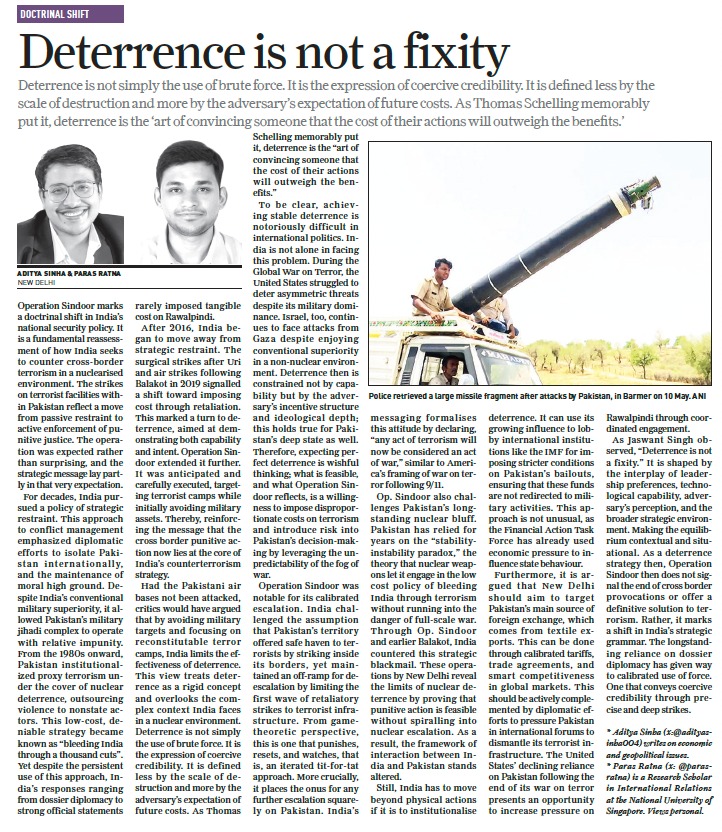 My friend <a href="/parasratna/">Paras Ratna</a>  writes on interplay of leadership preferences, technological capability, adversary’s perception, and the broader strategic environment. 
#OperationSindoor #IndiaPakistanWar sundayguardianlive.com/investigation/…