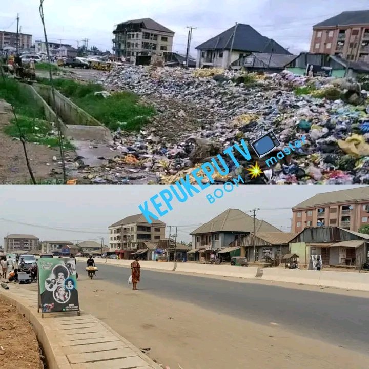 mic_belex's tweet image. The first frame she posted is port harcourt road....  Check out the current state 👇