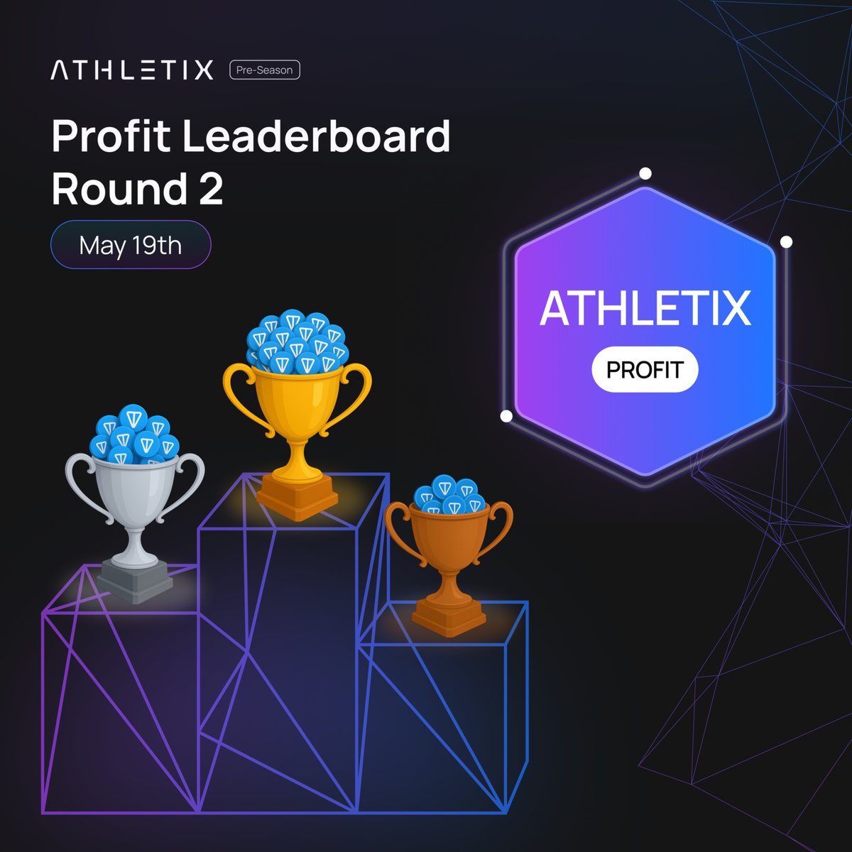 Round 2 drops tomorrow. 🪙
📅 May 19 – June 19
Same rules. More TON to win.

Let’s run it back.
t.me/athletix_bot/a…