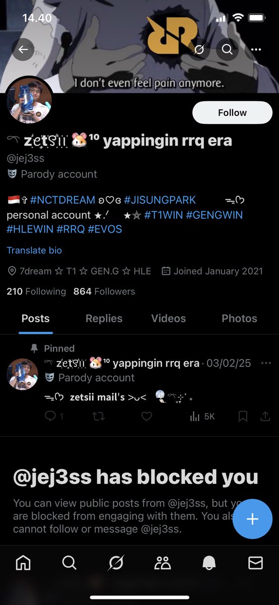 koreani99e57799's tweet photo. Yahahahha manusia tolol kalah langsung nge block 😂😂😂

Udah dibilang “ga bisa main alias noob, cuman bisa di carry, main di rank bawa” masih ga mudeng 😂😂

Daripada lu maen game competitif cupu jadi beban tim mending colmek liat pro player aja 😂

@jej3ss https://t.co/PmE94k2MkO