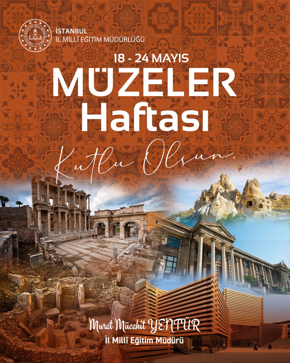 🏛 Tarihî ve kültürel mirasımızın taşıyıcısı müzeler; geçmişin izlerini geleceğe taşıyan kıymetli mekânlardandır.

18–24 Mayıs Müzeler Haftası vesilesiyle; çocuklarımızın ve gençlerimizin millî hafıza ile bağ kurmalarını, medeniyet birikimimizi tanımalarını ve korumalarını