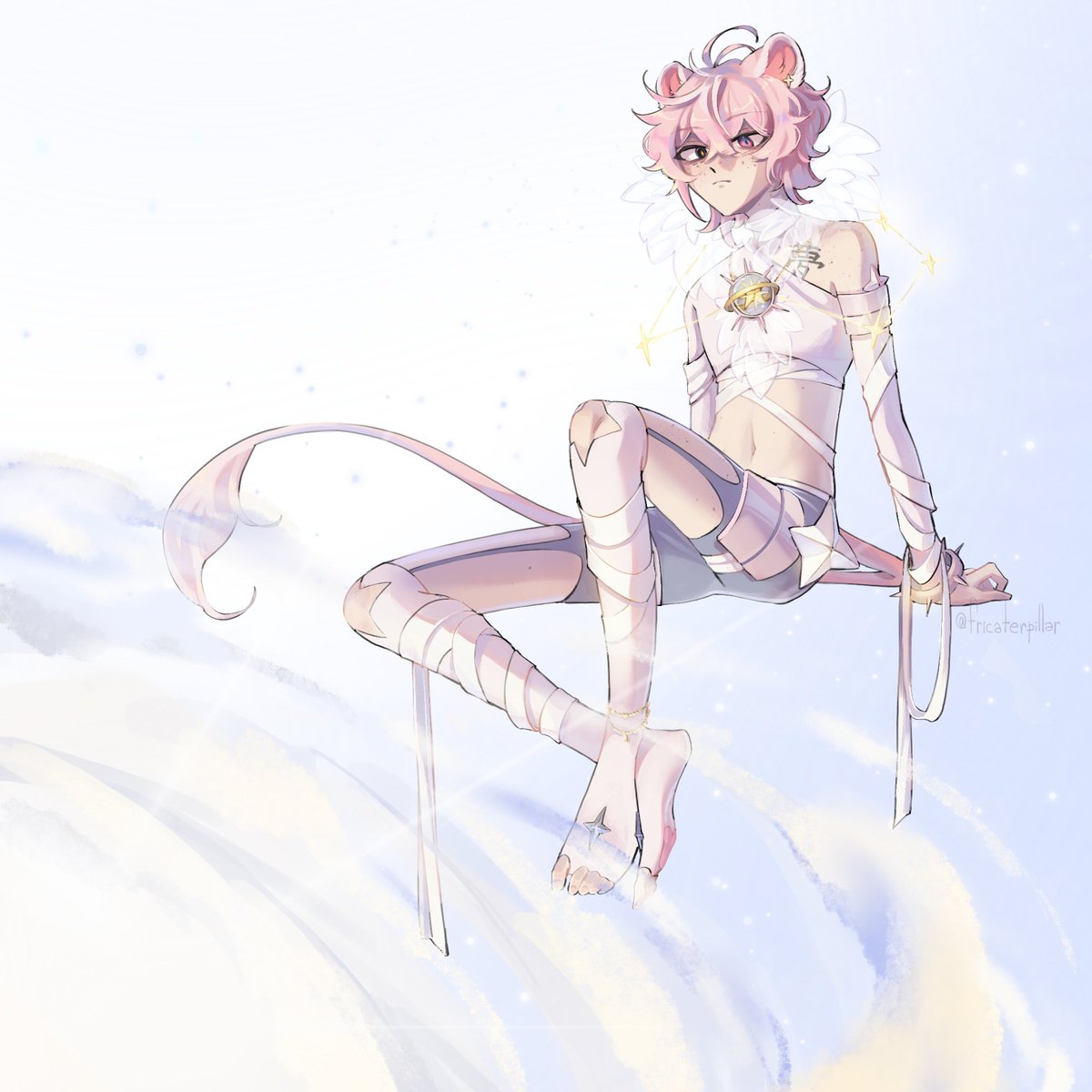 reoshinki's tweet image. okay uhh
Meet Leo, my OC!
A pink lion boy & the Aspect of Dreams and Wishes (his title as a divine being)
heβs grumpy, a bit awkward, and unintentionally sillyβ¦ but actually very soft inside
so... hi? i hope you like him π₯Ή
art by @i_im_fri #Illeostration