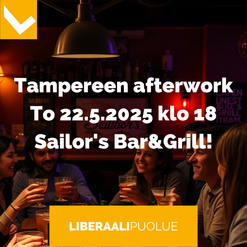Tampereen Afterwork! 
Sailor's Bar&amp;Grill, Hatanpään valtatie 4, Tampere 
To 22.5.2025 klo 18:00 alkaen