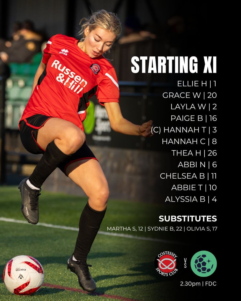 Starting line up for our final fixture of the 24/25 season.

2.30pm KO | FDC 🔴 ⚫ 

#thenorfolkreds
#norfolkfootball