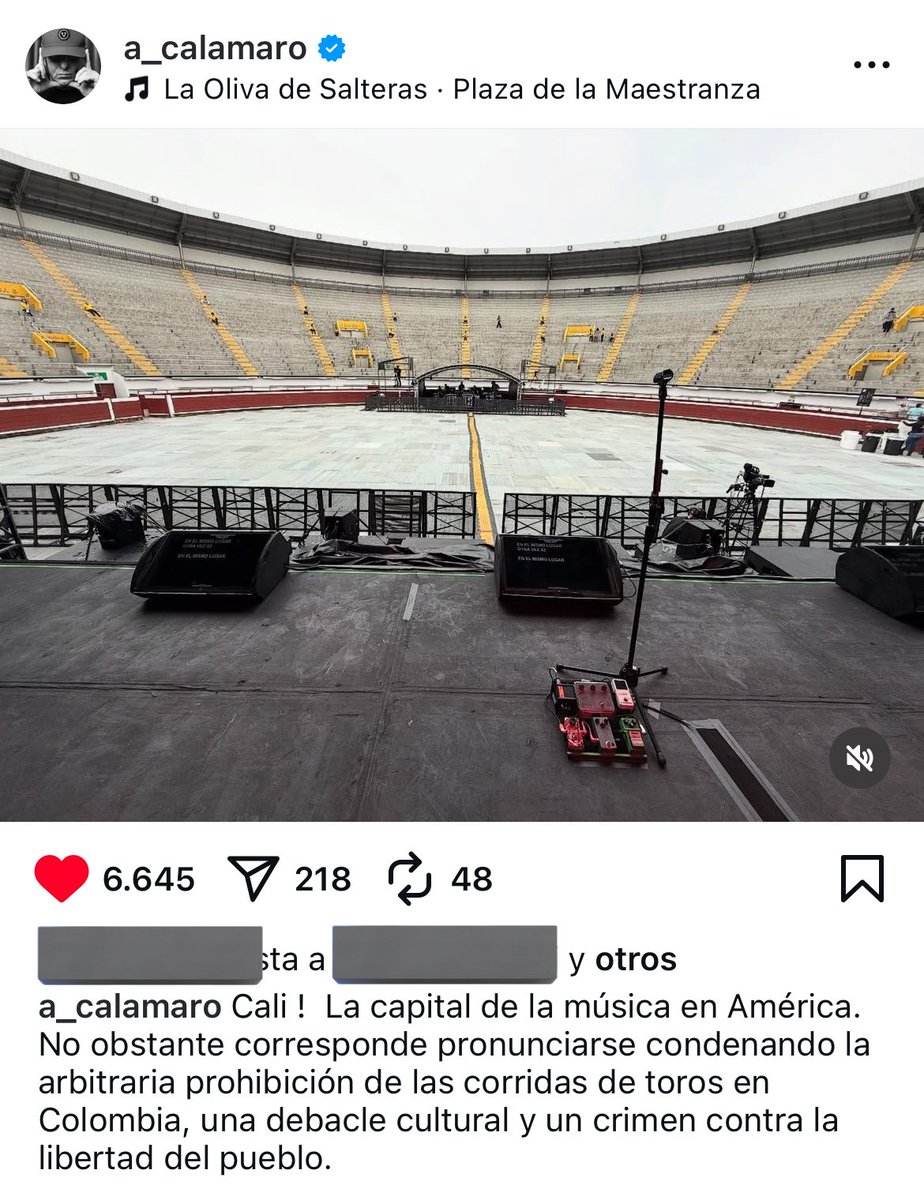 Desde Cali, y como jóvenes aficionados a los toros, te agradecemos por defender la libertad, <a href="/Galimbe64457296/">Ezra Pound</a>.

Cali es taurina y este año también iremos a Cañaveralejo. Te esperamos en diciembre para que vivas nuestra feria.