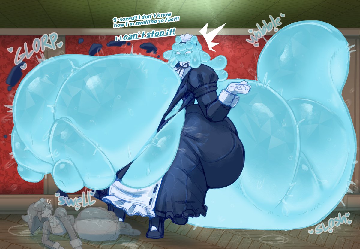 Slime maid, you're not supposed to grow on the job!!!
Least the place is a bit cleaner now!
🫧🫧🫧