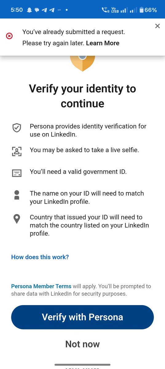 Mayank Jain (@jainmayank237) on Twitter photo Dear <a href="/LinkedInHelp/">LinkedIn Help</a> <a href="/LinkedIn/">LinkedIn</a> <a href="/LinkedInHelp/">LinkedIn Help</a> <a href="/LinkedInIndia/">LinkedIn India</a>
This Side Mayank jain having 107k+ followers on LinkedIn.
My account got temporarily restricted & Unable to Verify through Persona & Also Unable to Create a E-mail Ticket on LinkedIn
I have already verified my Dear <a href="/LinkedInHelp/">LinkedIn Help</a> <a href="/LinkedIn/">LinkedIn</a> <a href="/LinkedInHelp/">LinkedIn Help</a> <a href="/LinkedInIndia/">LinkedIn India</a>
This Side Mayank jain having 107k+ followers on LinkedIn.
My account got temporarily restricted & Unable to Verify through Persona & Also Unable to Create a E-mail Ticket on LinkedIn
I have already verified my