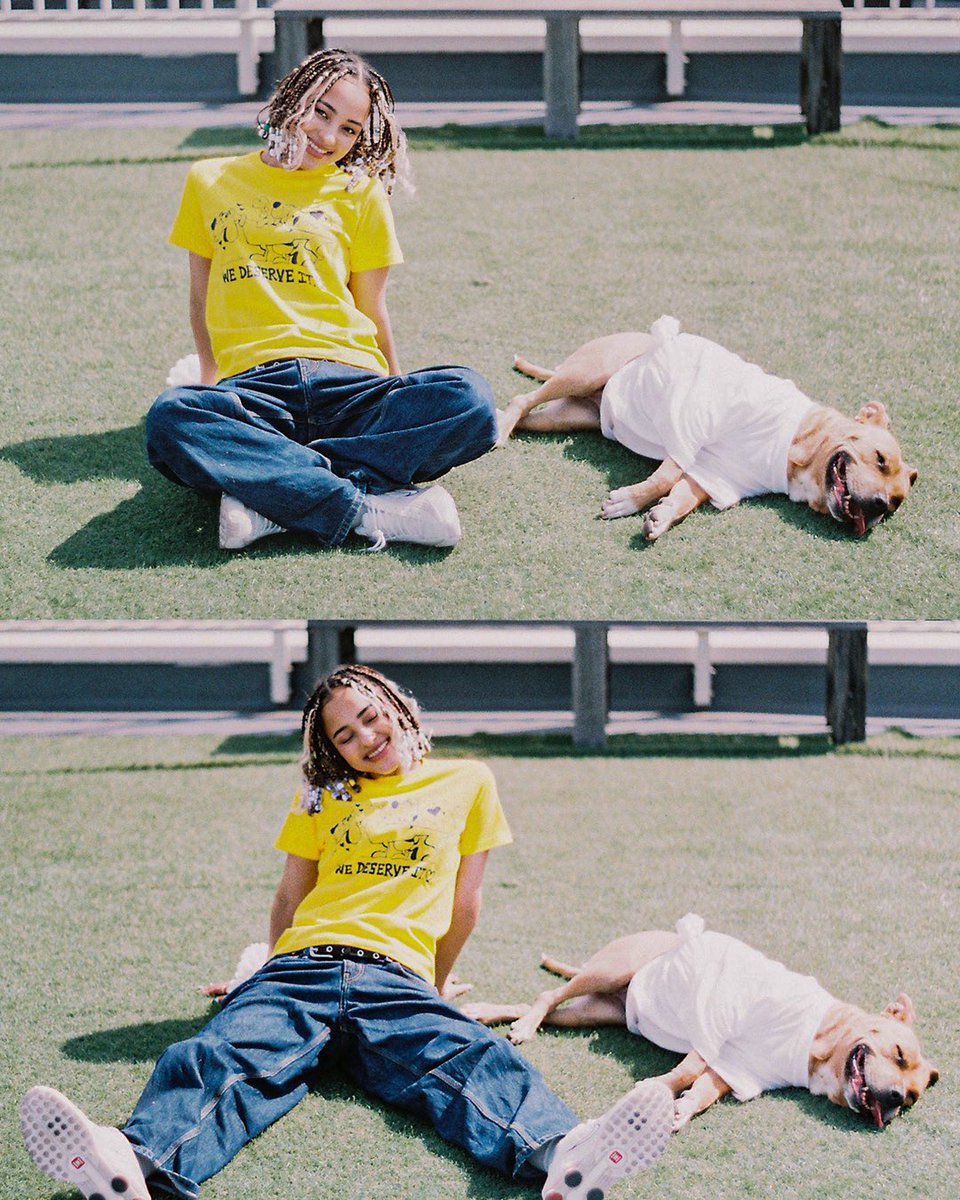 saueeee1019's tweet photo. 今回の犬Tシャツも即完売！今回も売上の一部は動物愛護団体に寄付させていただきます！再販の問い合わせたくさんあったので受注数オーダー受けつけてますっ🐾

https://t.co/q8c8OVEvnR https://t.co/3otHELkU6v